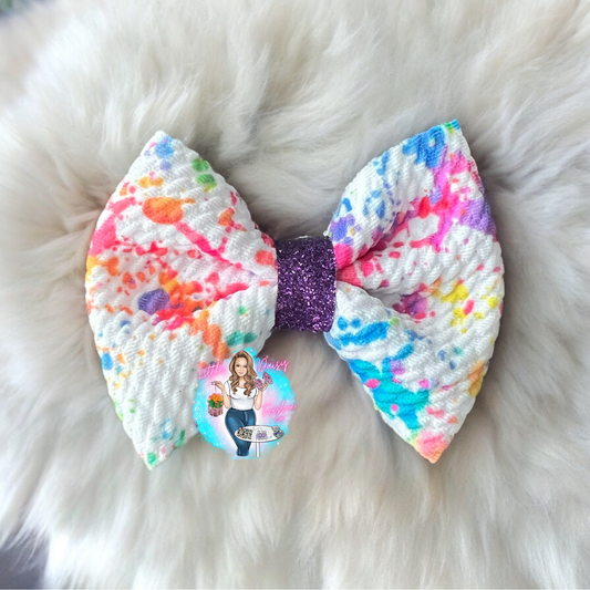 Paint splatter Freshie Bow