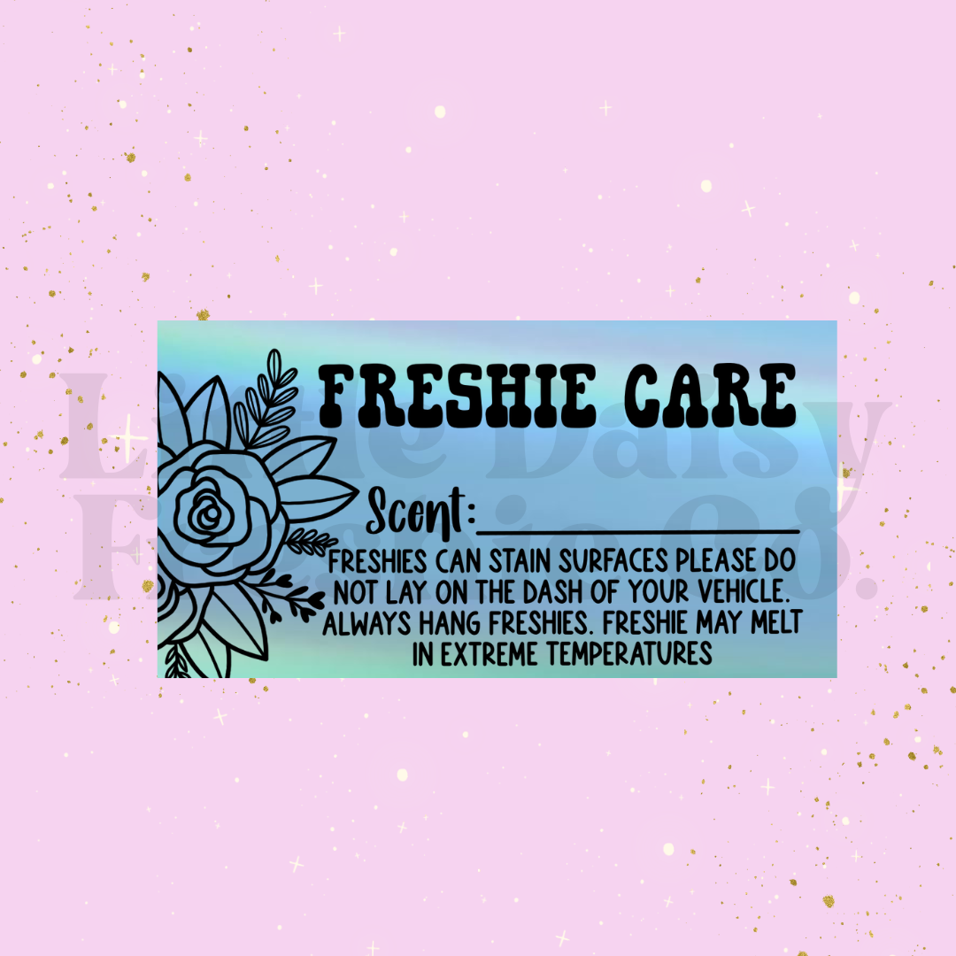 Flower  Holographic Label sticker (3"X 2")