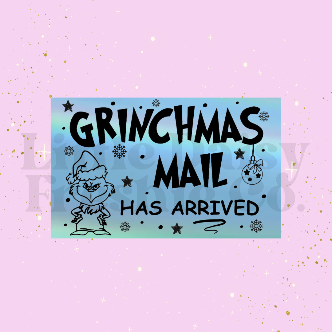 Christmas Holographic Label sticker (3"X 2")