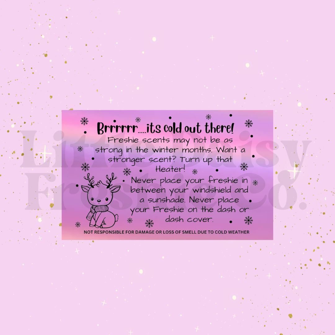 Cold Weather Holographic Label sticker (3"X 2")