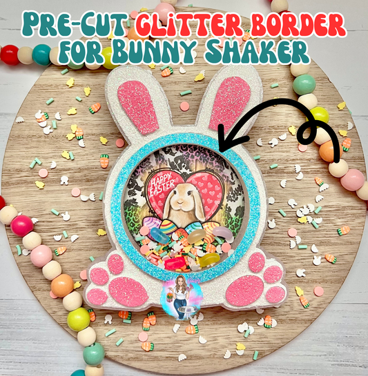 Glitter Cardstock Border for Easter Bunny Shaker Mold