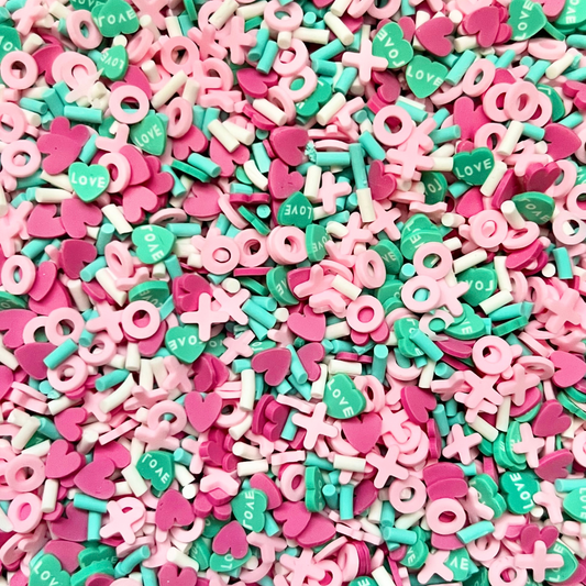 XO & Hearts Faux Sprinkles for Freshie Shaker