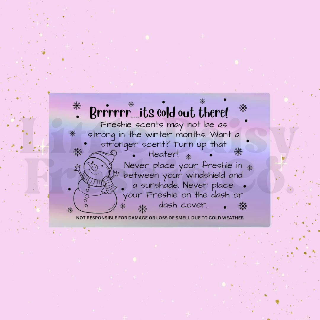 Cold Weather Holographic Label sticker (3"X 2")