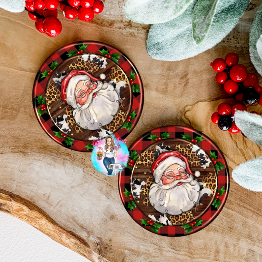 Santa Car Coasters