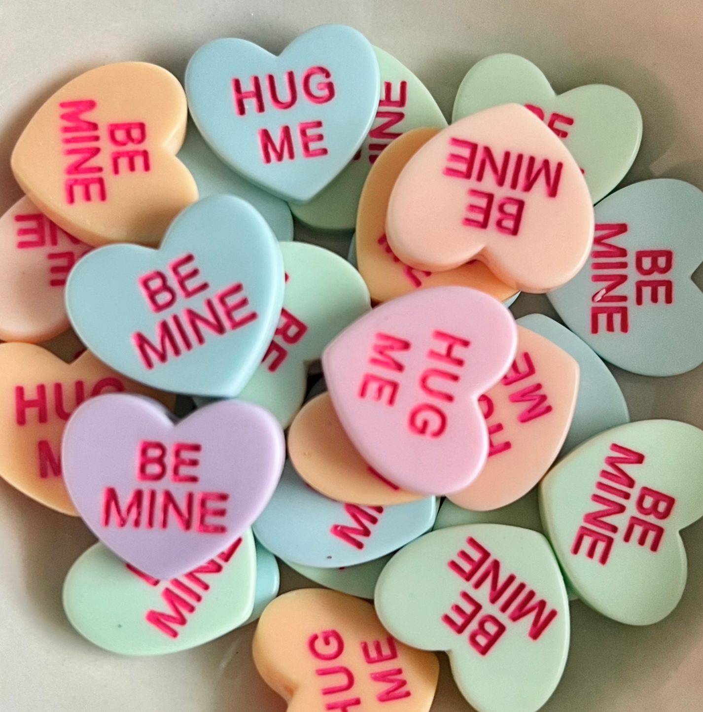 Candy Hearts Small (set of 10) (Satin Finish)