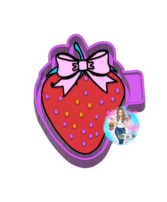 Strawberry bow Freshie Mold