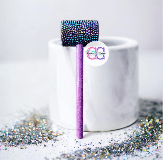 Purple iridescent glittered handle Glamour Hammer-READY TO SHIP