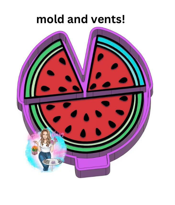 Watermelon Freshie mold and Vent Clips