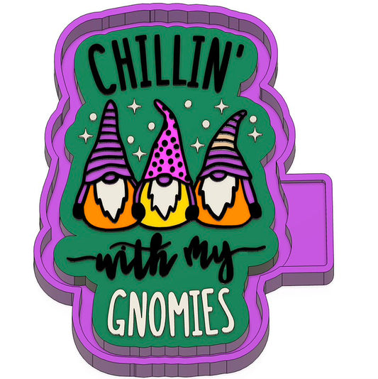 Chillin with my gnomes freshie mold