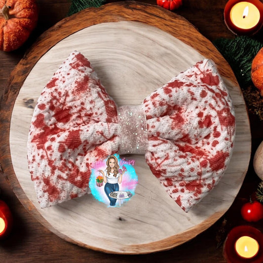 Halloween splatter Freshie Bow