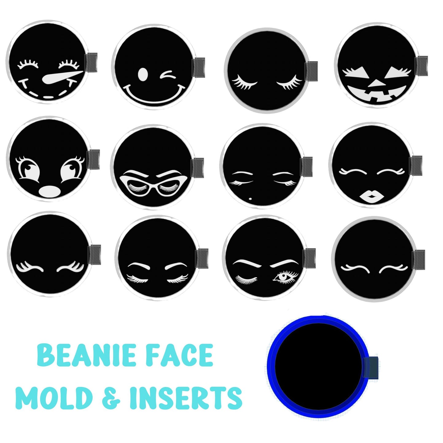 Beanie Smiley mold  & inserts