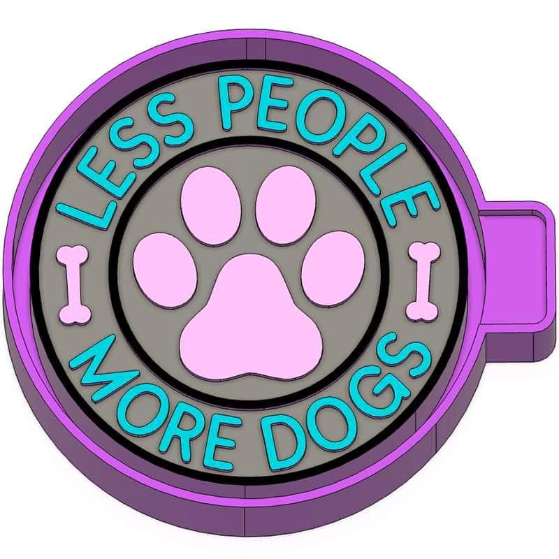 Less People More Dogs Freshie Mold