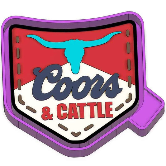 Coors and Cattle Freshie Mold