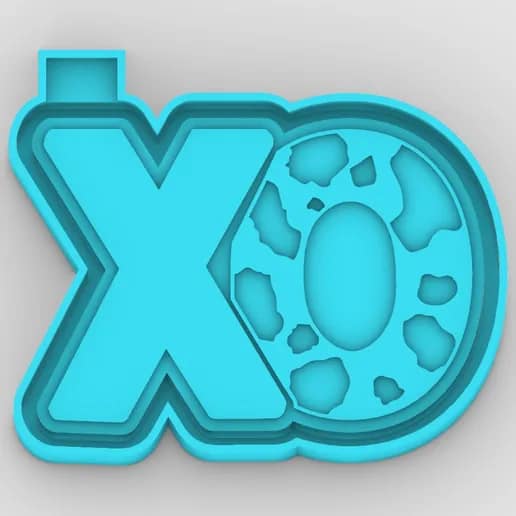 XO cow print Valentine's Day Mold