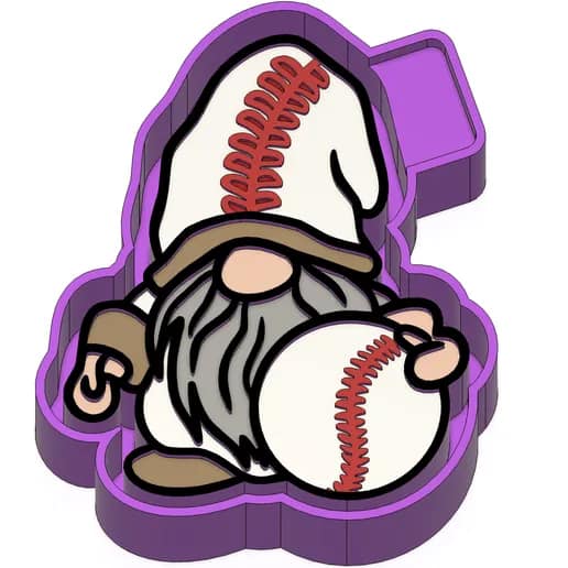 Baseball Gnome freshie mold