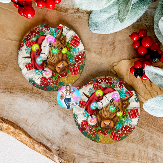 Christmas cow Coasters