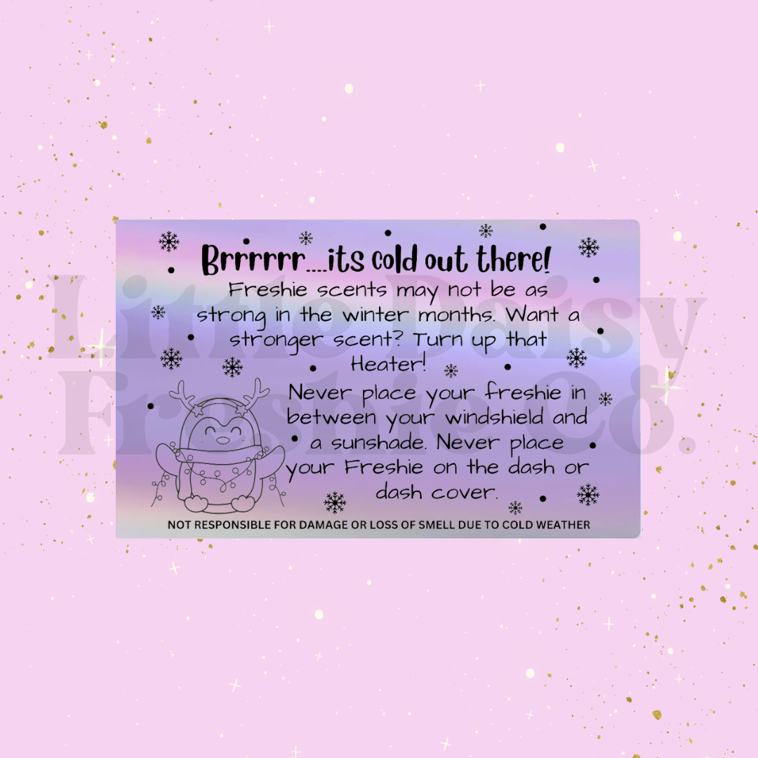 Cold Weather Holographic Label sticker (3"X 2")