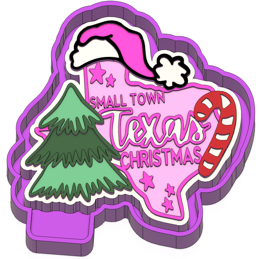 Texas Christmas freshie mold