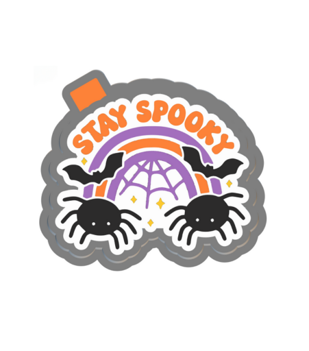 Stay Spooky Spider Rainbow Freshie mold