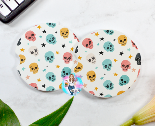 Skulls Car Coasters