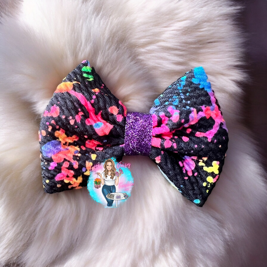 Paint splatter Freshie Bow