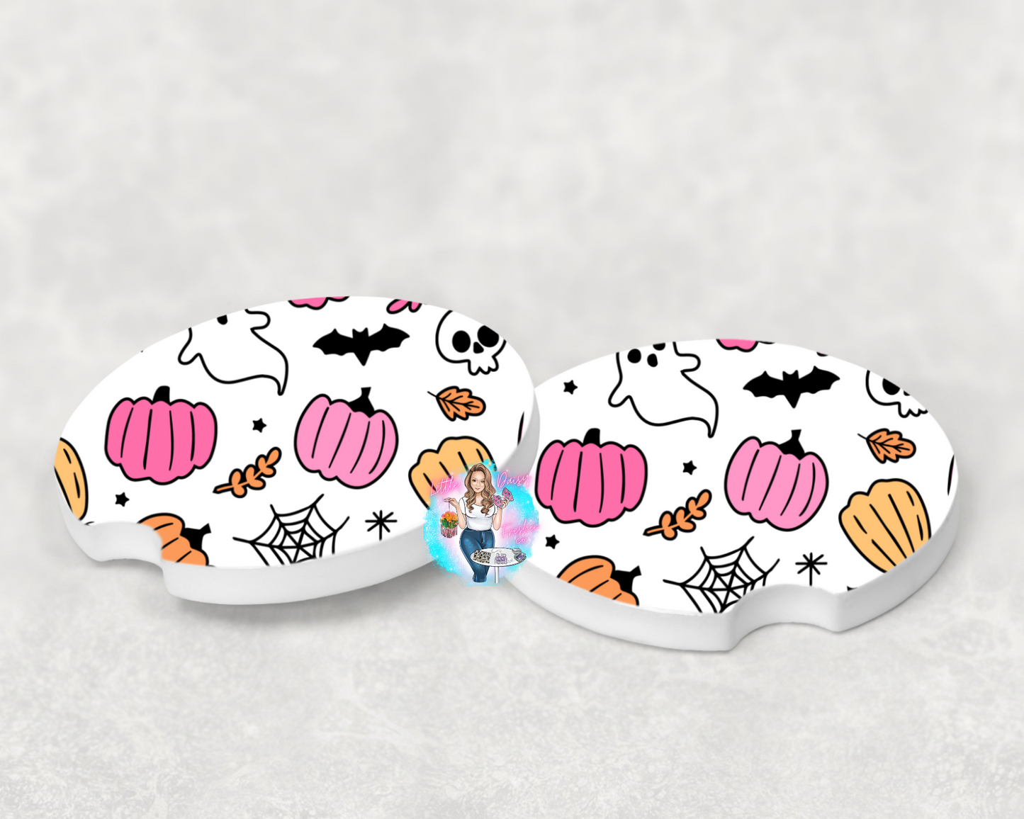 Ghost & Pumpkins Coasters