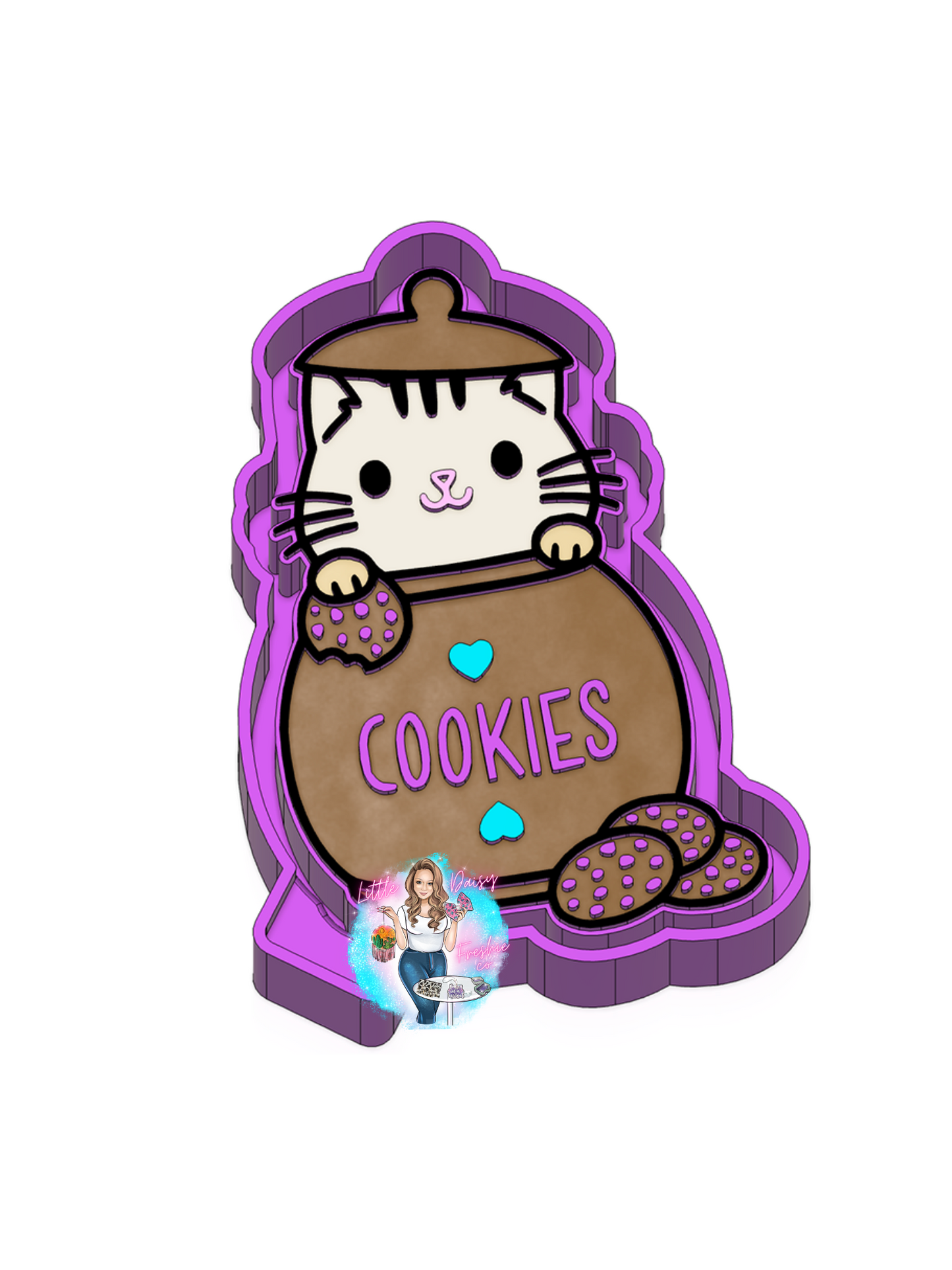 Cat in cookie jar Freshie Mold