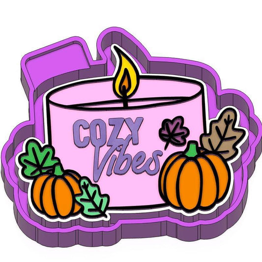 Cozy vibes candle Freshie mold