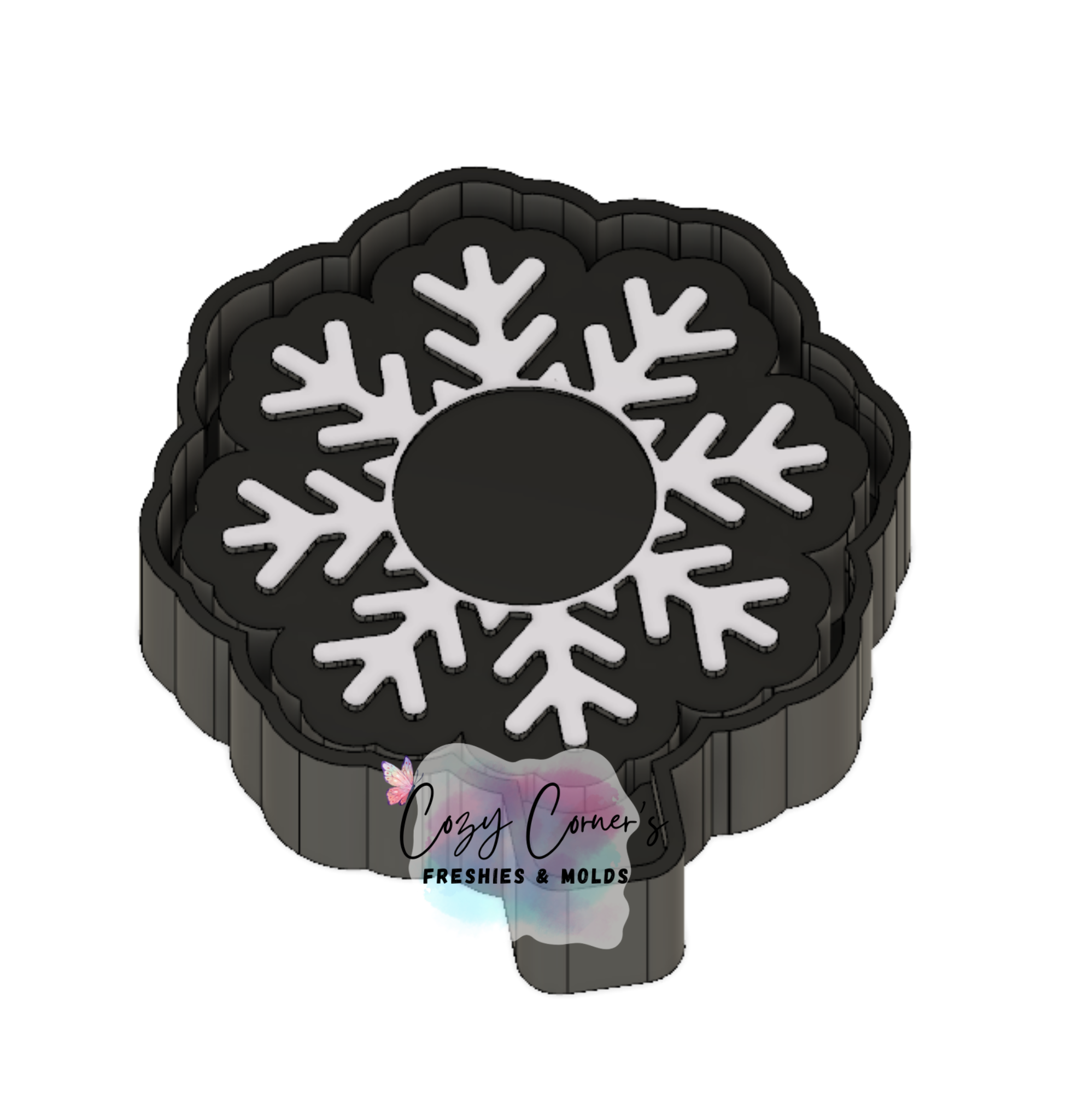 Snowflake cardstock winter freshie mold – Little Daisy Freshie Co