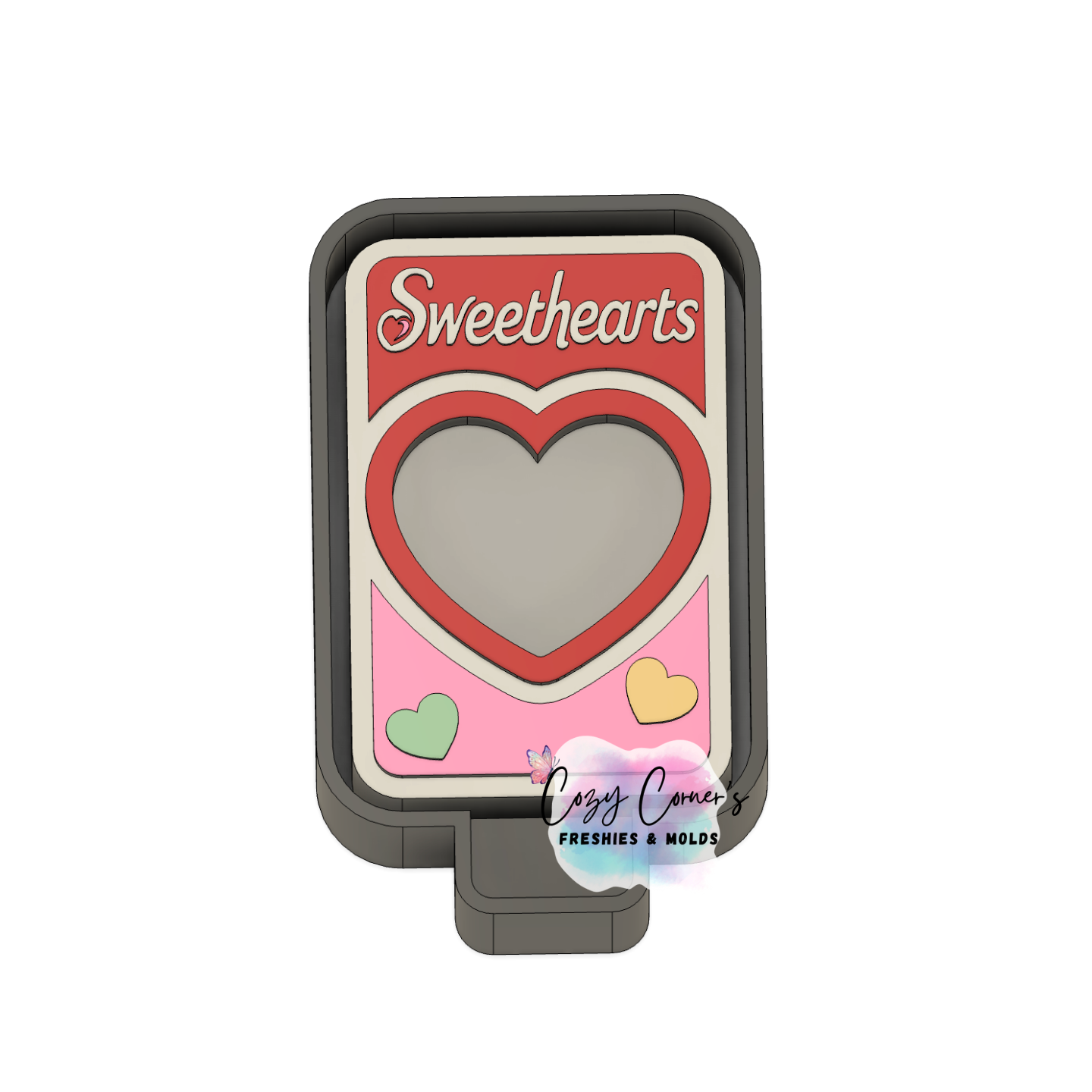 Candy Heart Box Freshie Shaker Mold