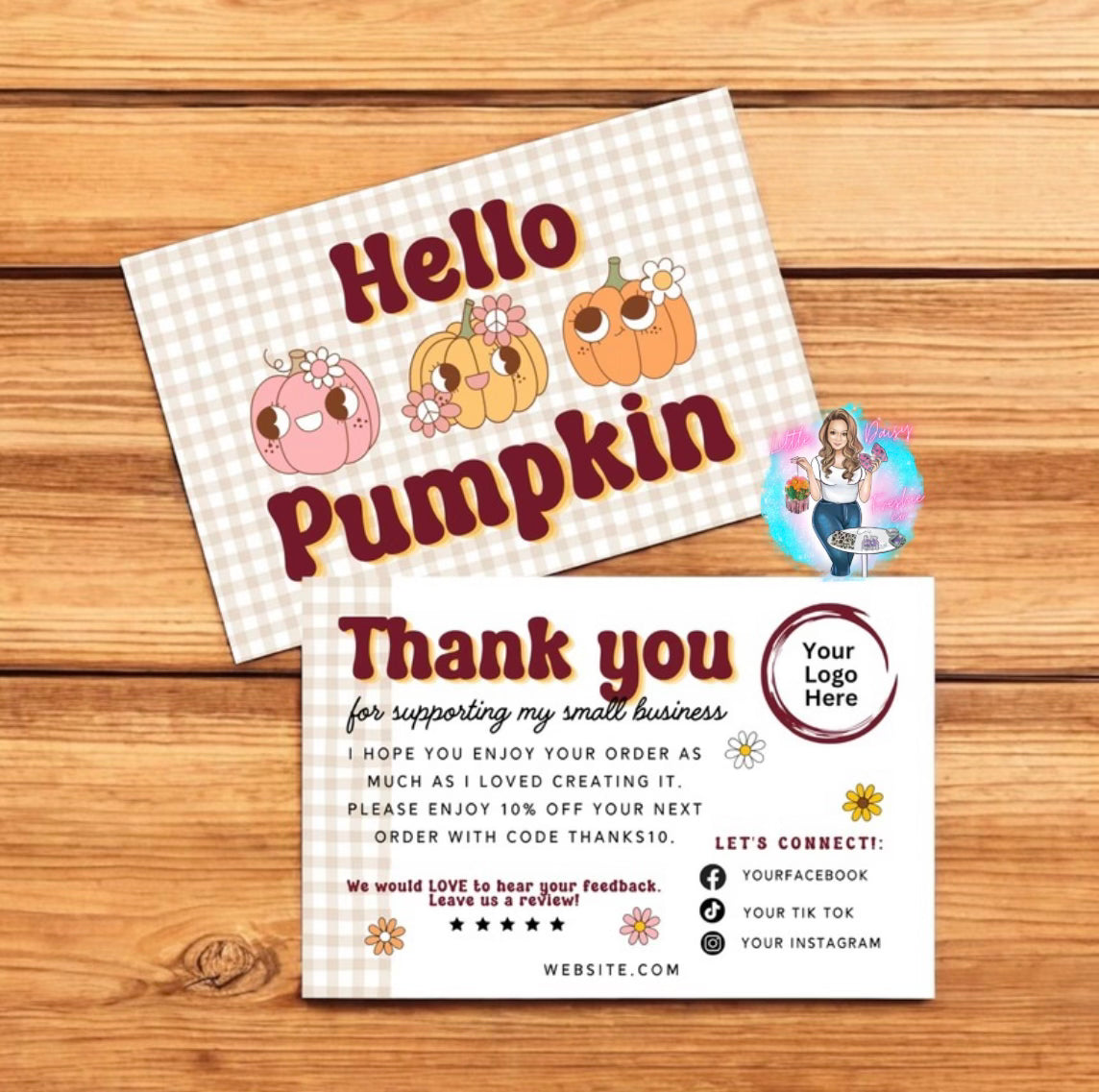 Hello Pumpkin/Fall - Digital Business card