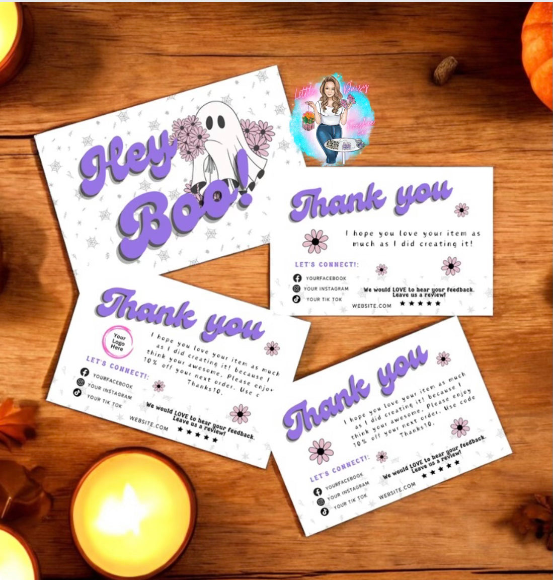 Hey Boo/ Halloween - Digital Business card