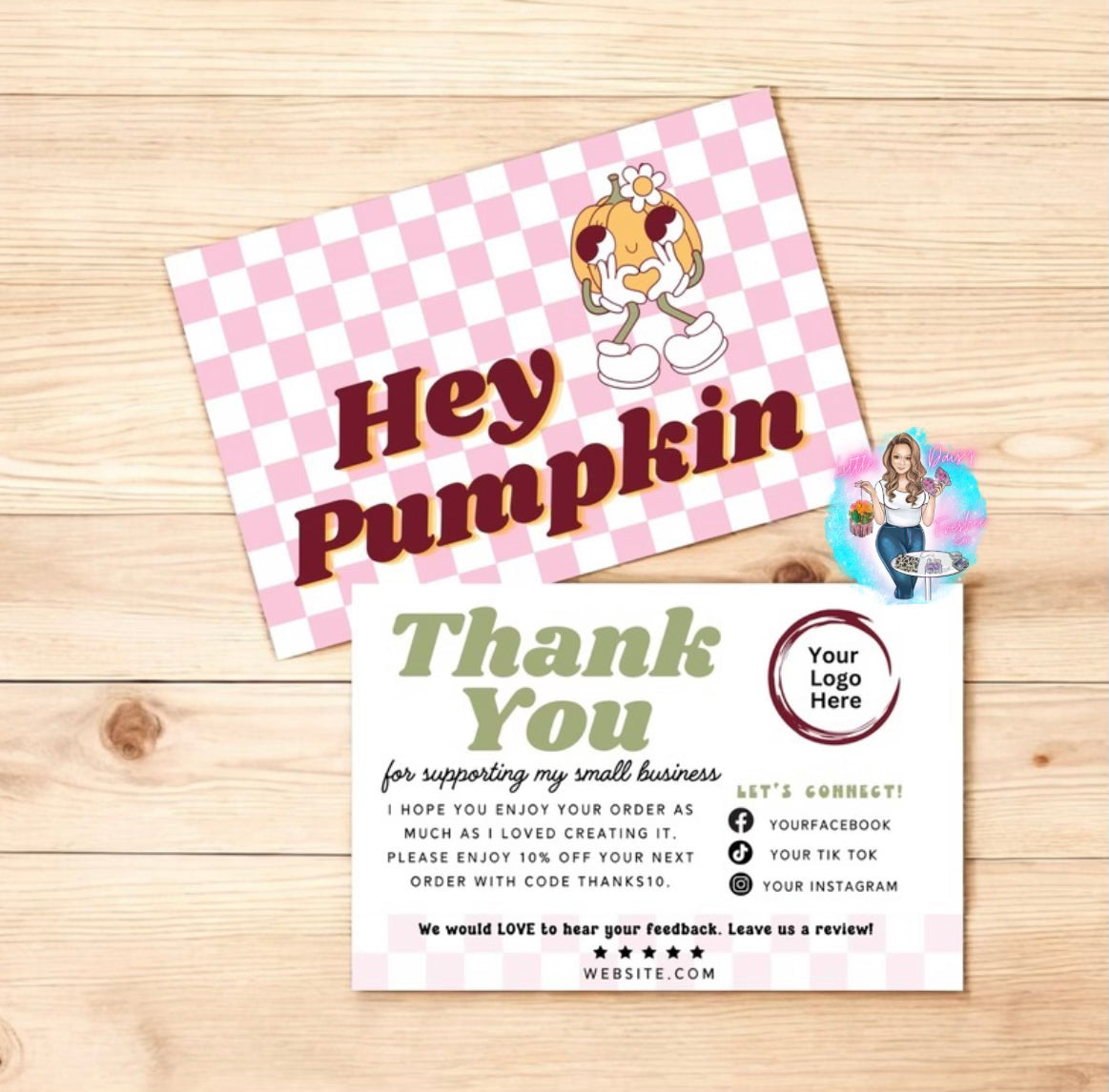 Hey Pumpkin/Fall - Digital Business card