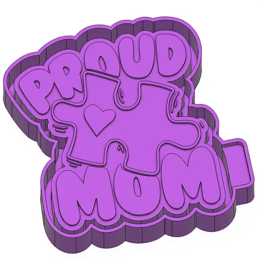 Proud mom Autism mold Freshie Mold