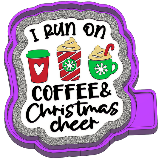 Coffee & Christmas cheer Freshie Mold