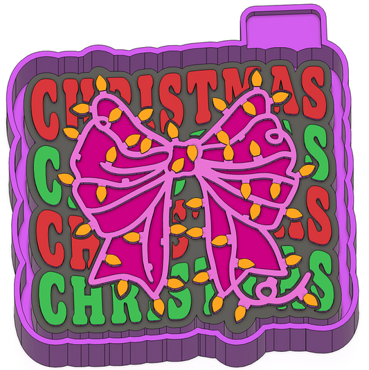 Christmas bow Freshie Mold