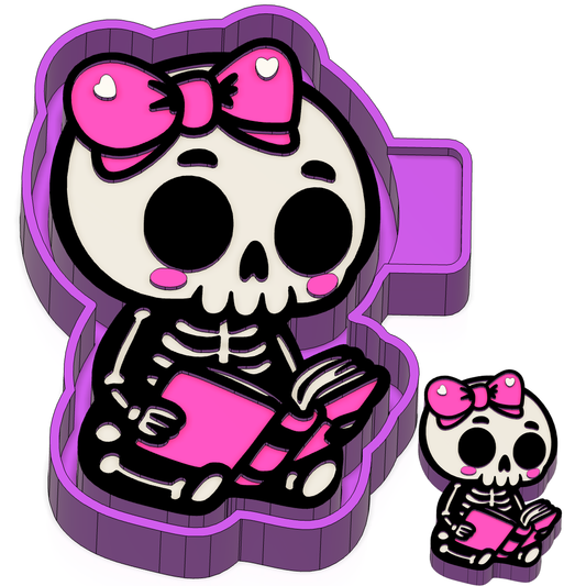 Book Cute Skelly Freshie Mold