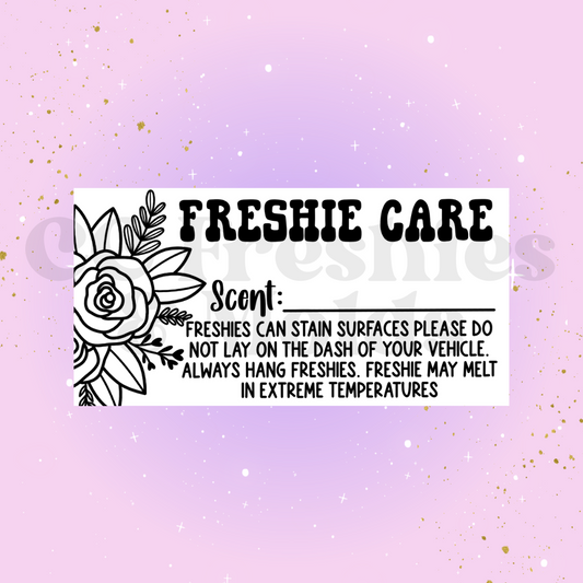 Flower Freshie Scent Label Sticker