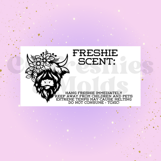 Highland Freshie Scent Label Sticker