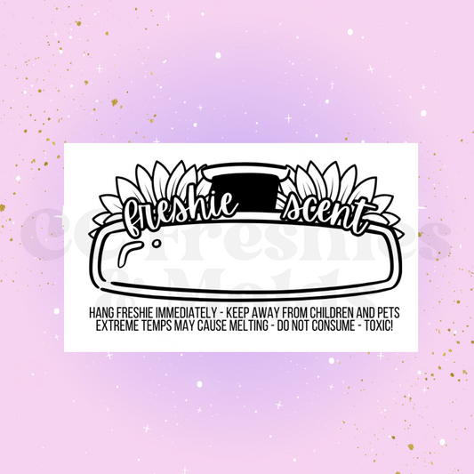 Flower Freshie Scent Label Sticker
