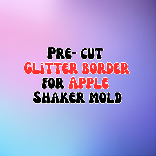 Glitter Cardstock Border for Apple Shaker Mold