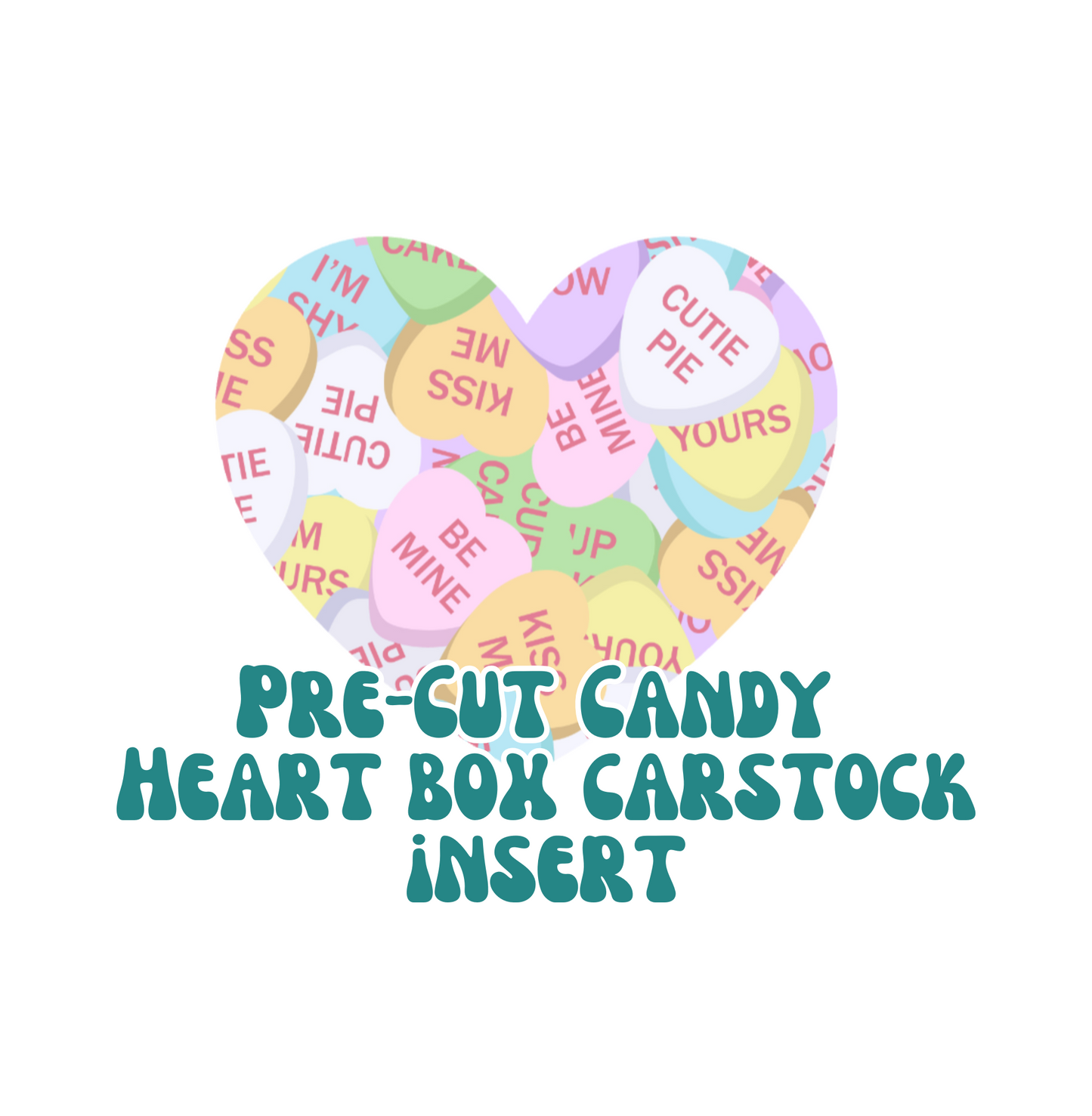 Valentine's Day Candy heart box cardstock (Set of 15)