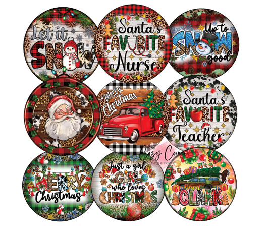 Christmas Cardstock Rounds