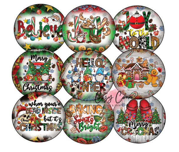 Christmas Cardstock Rounds