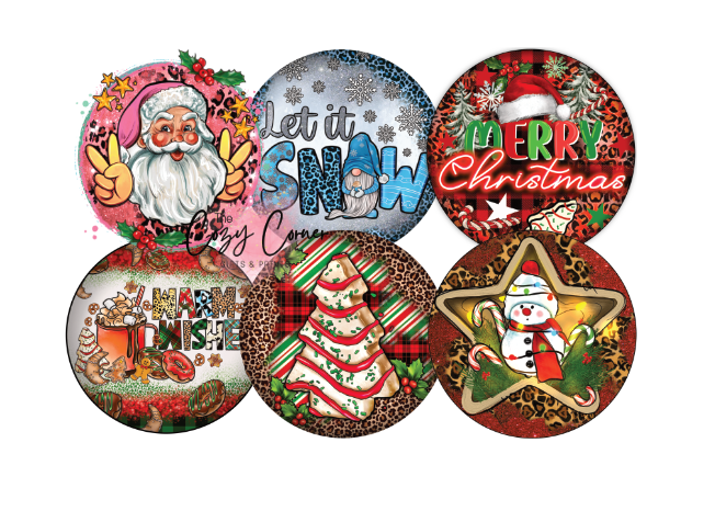 Christmas Cardstock Rounds