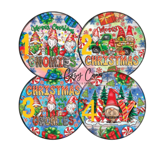 Gnome Christmas Cardstock Rounds