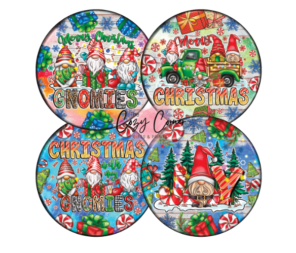 Gnome Christmas Cardstock Rounds