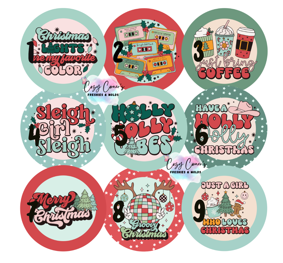 Christmas Cardstock Rounds