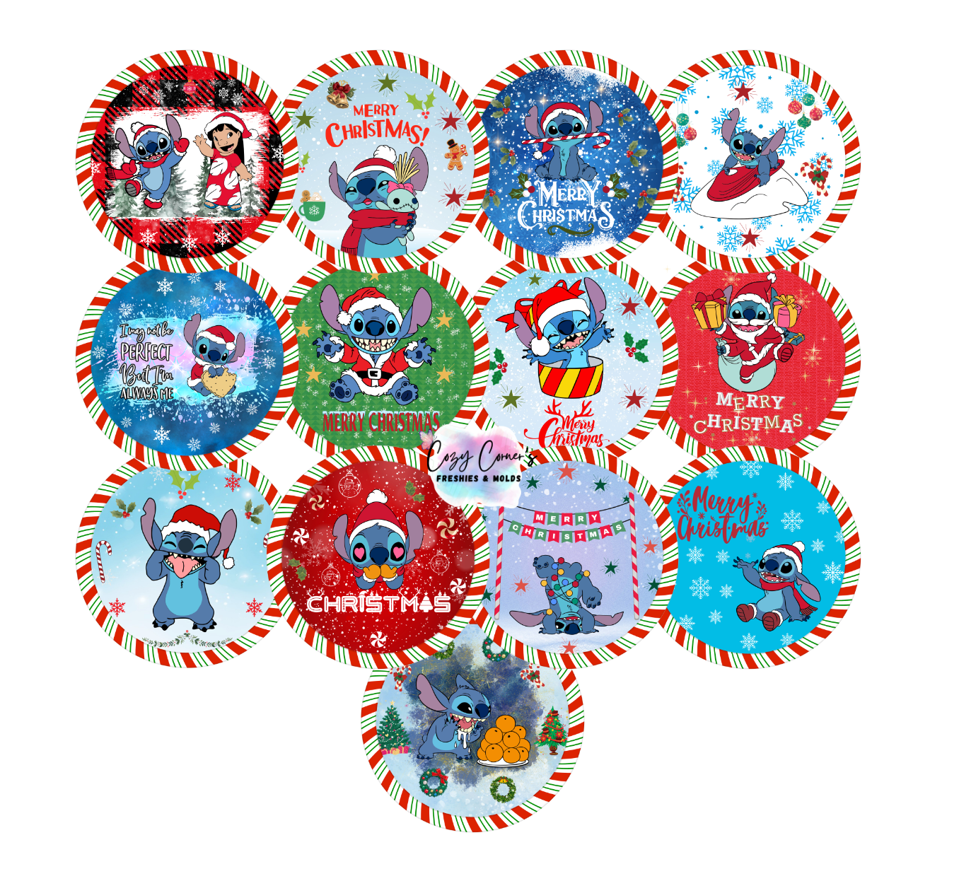 Christmas Cardstock Rounds