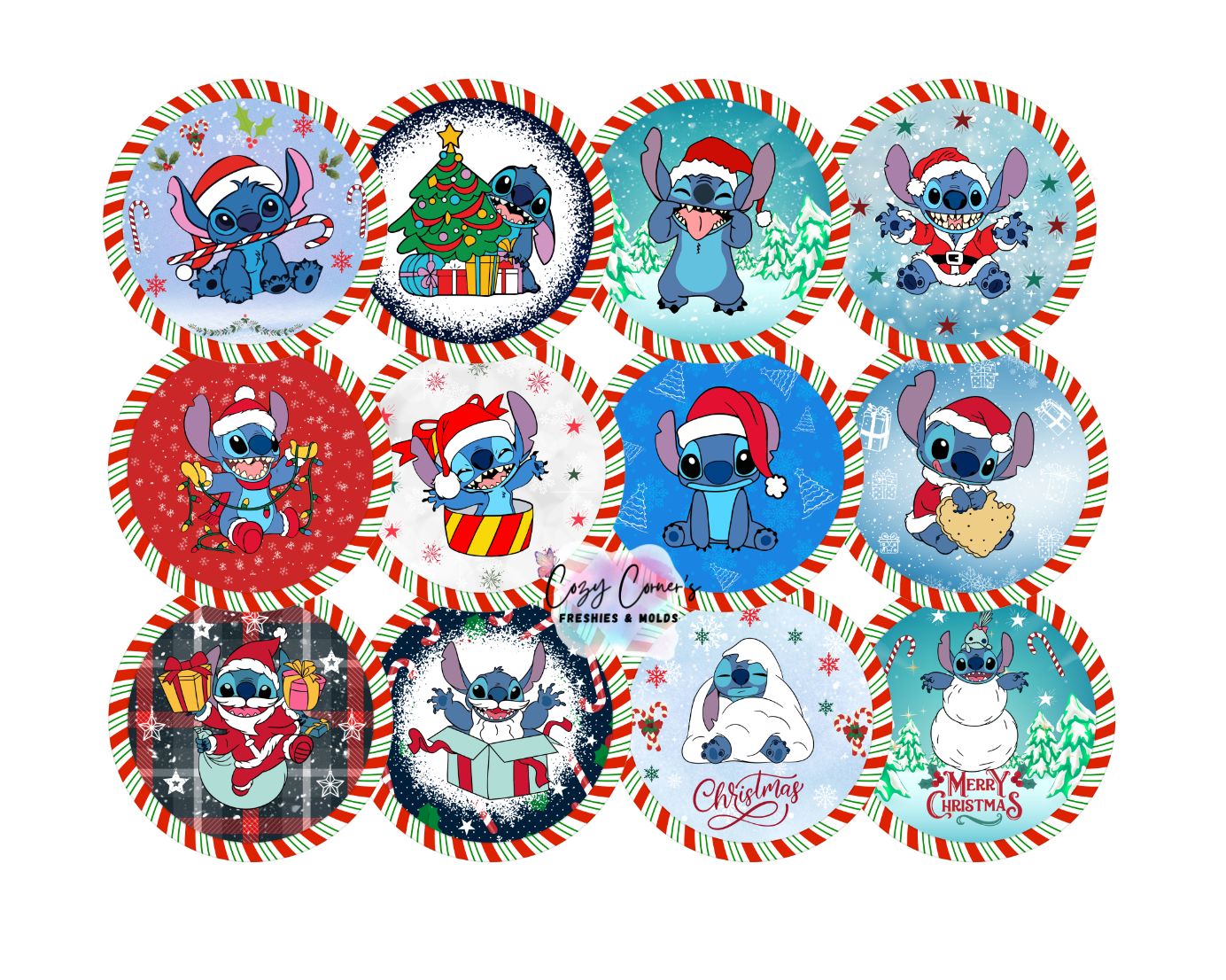 Christmas Cardstock Rounds